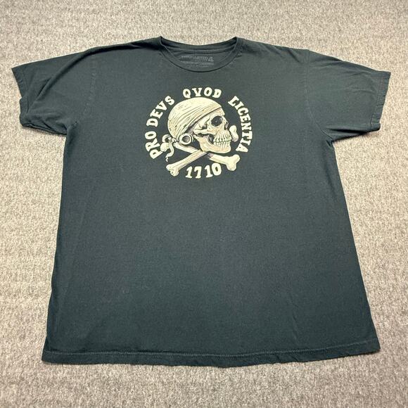 Uncharted 4 Graphic T-shirt Size XX-Large Black "Pro Devs Qvod Licentia 1710" - Picture 2 of 6